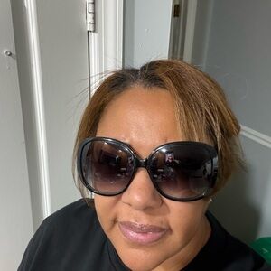 Oversized Black Gradient Lens Women's Sunglasses